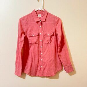 J.CREW Coral Button Up Long Sleeve Dress Shirt